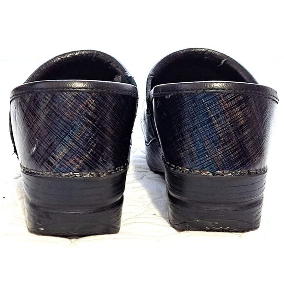 Dansko XP Women's EU 37 US 6.5/7 Metallic Stripe Round Toe Clogs FLAWS - Picture 4 of 13